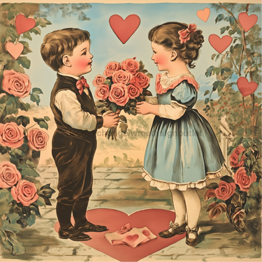 Valentine Sign Vintage Dco-02181 For Wreath 10X10’’ Metal